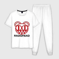 Пижама хлопковая мужская Radiohead, цвет: белый