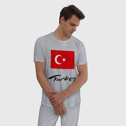 Пижама хлопковая мужская Turkey, цвет: меланж — фото 2