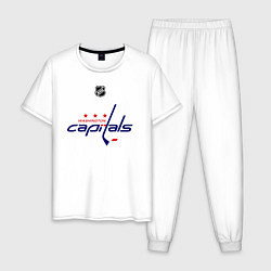 Пижама хлопковая мужская Washington Capitals: Ovechkin 8, цвет: белый