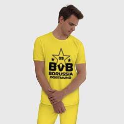 Пижама хлопковая мужская BVB Star 1909, цвет: желтый — фото 2