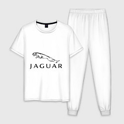 Пижама хлопковая мужская Jaguar, цвет: белый