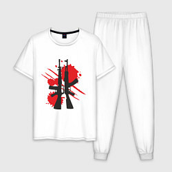 Пижама хлопковая мужская CS Weapon, цвет: белый