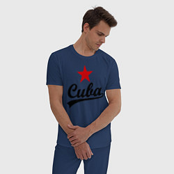 Пижама хлопковая мужская Cuba Star, цвет: тёмно-синий — фото 2