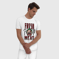 Пижама хлопковая мужская Dota 2: Fresh Meat, цвет: белый — фото 2
