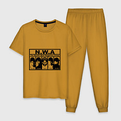 Пижама хлопковая мужская NWA, цвет: горчичный