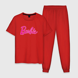 Пижама хлопковая мужская Барби 3, цвет: красный