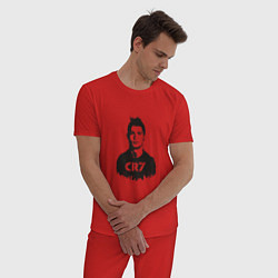 Пижама хлопковая мужская Ronaldo CR7, цвет: красный — фото 2