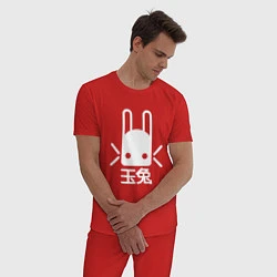 Пижама хлопковая мужская Destiny Rabbit, цвет: красный — фото 2