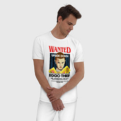 Пижама хлопковая мужская Wanted: Upside Down, цвет: белый — фото 2