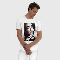 Пижама хлопковая мужская Lorde Art, цвет: белый — фото 2
