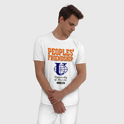 Пижама хлопковая мужская PF UoR, цвет: белый — фото 2