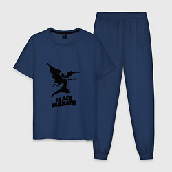 Пижама хлопковая мужская Black Sabbath, цвет: тёмно-синий