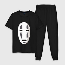 Пижама хлопковая мужская Безликий Бог Каонаси, цвет: черный