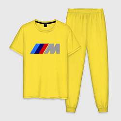 Пижама хлопковая мужская BMW M, цвет: желтый