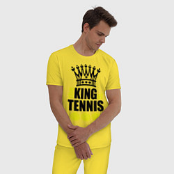 Пижама хлопковая мужская King of tennis, цвет: желтый — фото 2