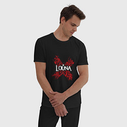 Пижама хлопковая мужская Louna: Время Х, цвет: черный — фото 2