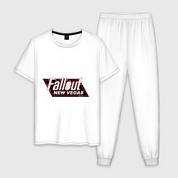 Пижама хлопковая мужская Fallout: New Vegas, цвет: белый