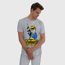 Пижама хлопковая мужская Fallout 3 Man, цвет: меланж — фото 2