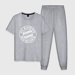Пижама хлопковая мужская FC Bayern Munchen, цвет: меланж