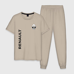 Пижама хлопковая мужская Renault Style, цвет: миндальный