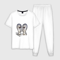 Пижама хлопковая мужская Pink Floyd, цвет: белый