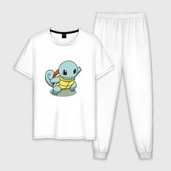 Пижама хлопковая мужская Pokemon Squirtle, цвет: белый