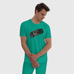 Пижама хлопковая мужская Alien433, цвет: зеленый — фото 2
