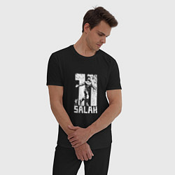Пижама хлопковая мужская Salah 11, цвет: черный — фото 2
