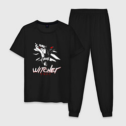 Пижама хлопковая мужская WITCHER 2077, цвет: черный
