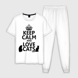 Мужская пижама Keep Calm & Love Cats