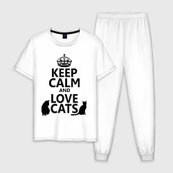Мужская пижама Keep Calm & Love Cats