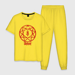 Пижама хлопковая мужская Slipknot Penragram, цвет: желтый