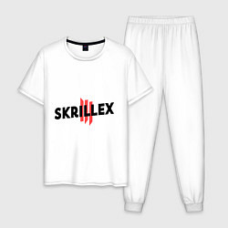 Пижама хлопковая мужская Skrillex III, цвет: белый