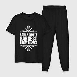 Пижама хлопковая мужская Harvest Themselves, цвет: черный