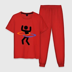Пижама хлопковая мужская Portal Рoops, цвет: красный