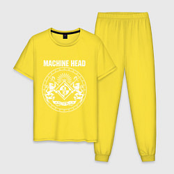 Пижама хлопковая мужская Machine Head MCMXCII, цвет: желтый