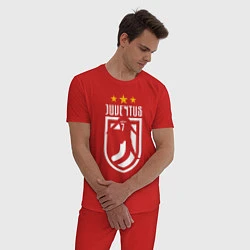 Пижама хлопковая мужская Juventus: 3 stars, цвет: красный — фото 2
