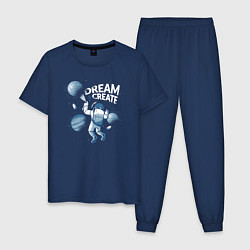 Пижама хлопковая мужская Dream Create, цвет: тёмно-синий