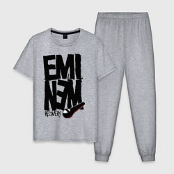 Пижама хлопковая мужская Eminem recovery, цвет: меланж