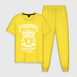 Пижама хлопковая мужская Liverpool: Est 1892, цвет: желтый