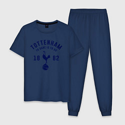 Пижама хлопковая мужская FC Tottenham 1882, цвет: тёмно-синий
