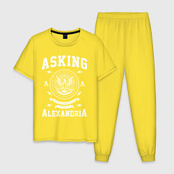 Пижама хлопковая мужская Asking Alexandria: USA, цвет: желтый