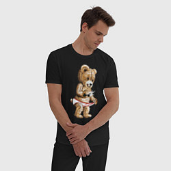 Пижама хлопковая мужская Nasty Bear, цвет: черный — фото 2