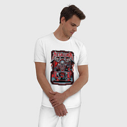 Пижама хлопковая мужская Metallica: Robot Style, цвет: белый — фото 2