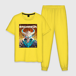 Пижама хлопковая мужская Fortnite: Ragnarok, цвет: желтый