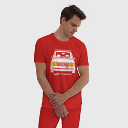 Пижама хлопковая мужская Жигули 2105, цвет: красный — фото 2