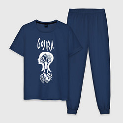 Пижама хлопковая мужская Gojira, цвет: тёмно-синий