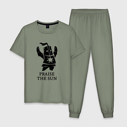 Пижама хлопковая мужская Praise the Sun, цвет: авокадо