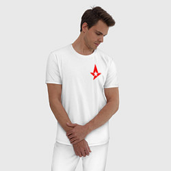 Пижама хлопковая мужская ASTRALIS НА СПИНЕ, цвет: белый — фото 2