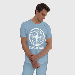 Пижама хлопковая мужская Kasabian: Symbol цвета мягкое небо — фото 2